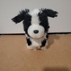 American Girl Black and White Plush Puppy